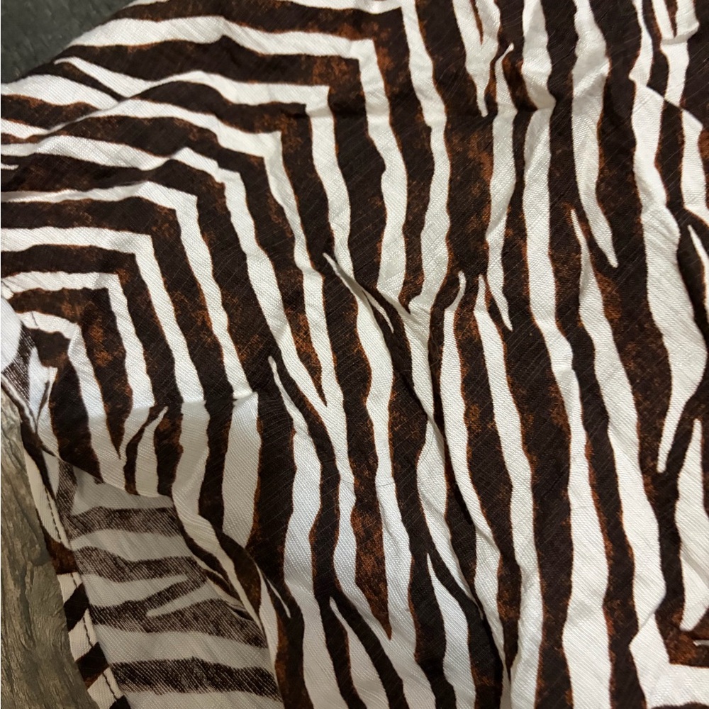 Primark Brown and Cream Zebra Print Midi Dress - Picture 9 of 10